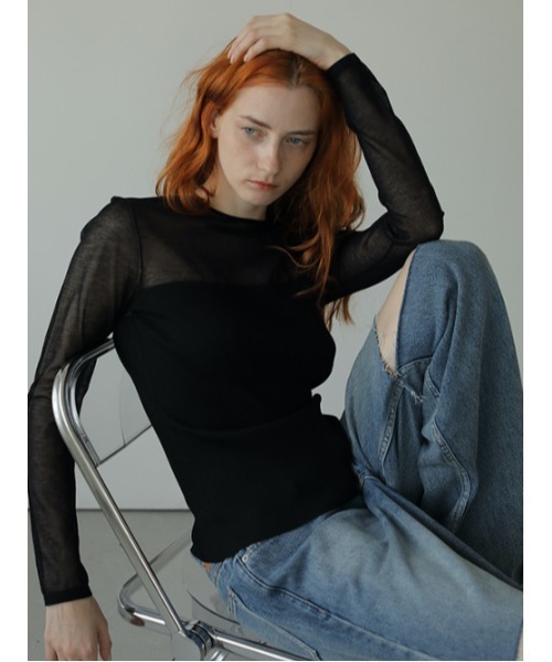 AMAIL（アマイル）の「Half suke cloth（その他トップス・レディース・ブラック/ブルー/イエロー・FREE）」の18枚目の写真