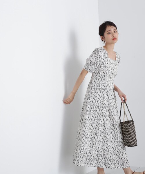 スクエアネックプリントワンピースN. Natural Beauty Basic N.（N. Natural Beauty Basic）（エヌエヌナチュラル