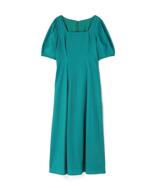 N.（N. Natural Beauty Basic）（エヌエヌナチュラルビューティーベーシック）の「◆スクエアネックプリントワンピース《S Size Line》（ワンピース・レディース・グリーン系その他/ブラック系その他/オフホワイト・SMALL/MEDIUM）」の4枚目の写真