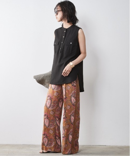 CHIC STYLE(シックスタイル)の「<大きいサイズ>エスニックプリントリラックスパンツ シックスタイル(その他パンツ・レディース・グリーン系/モカ・L/5L/4L/3L/LL)」の14枚目の写真
