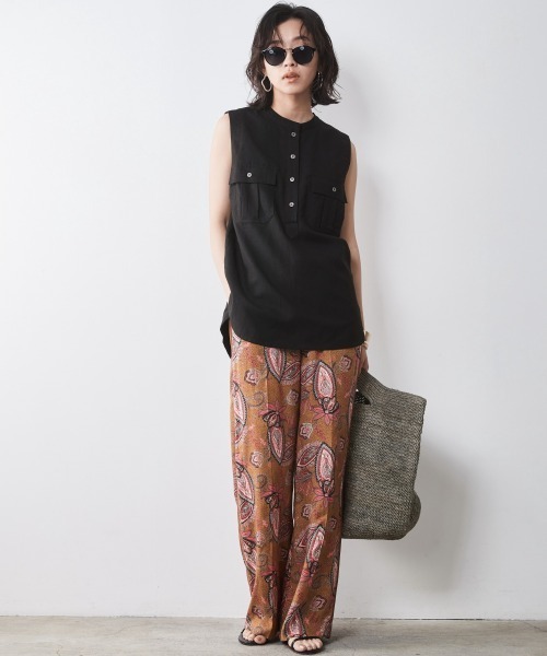 CHIC STYLE(シックスタイル)の「<大きいサイズ>エスニックプリントリラックスパンツ シックスタイル(その他パンツ・レディース・グリーン系/モカ・L/5L/4L/3L/LL)」の16枚目の写真