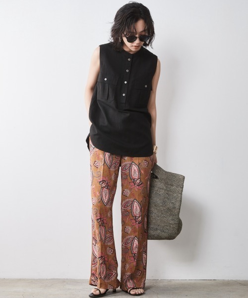 CHIC STYLE(シックスタイル)の「<大きいサイズ>エスニックプリントリラックスパンツ シックスタイル(その他パンツ・レディース・グリーン系/モカ・L/5L/4L/3L/LL)」の17枚目の写真
