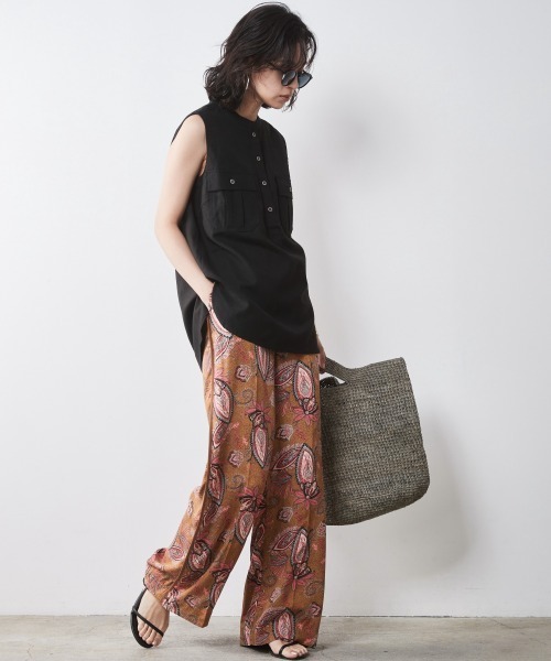 CHIC STYLE(シックスタイル)の「<大きいサイズ>エスニックプリントリラックスパンツ シックスタイル(その他パンツ・レディース・グリーン系/モカ・L/5L/4L/3L/LL)」の18枚目の写真