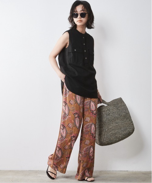CHIC STYLE(シックスタイル)の「<大きいサイズ>エスニックプリントリラックスパンツ シックスタイル(その他パンツ・レディース・グリーン系/モカ・L/5L/4L/3L/LL)」の19枚目の写真