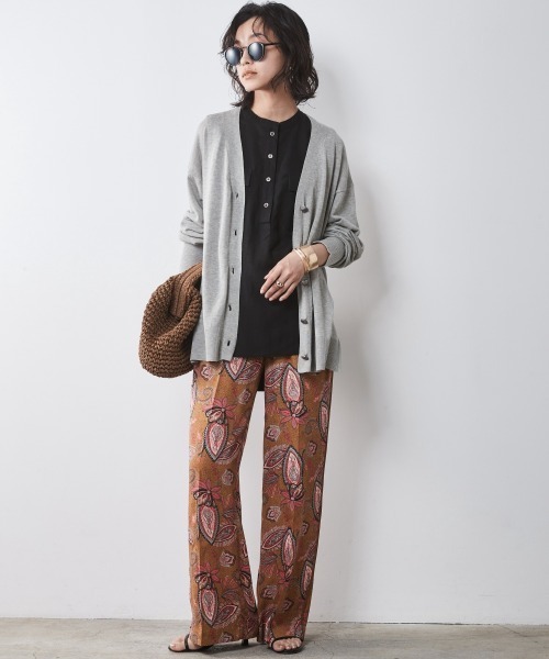 CHIC STYLE(シックスタイル)の「<大きいサイズ>エスニックプリントリラックスパンツ シックスタイル(その他パンツ・レディース・グリーン系/モカ・L/5L/4L/3L/LL)」の20枚目の写真
