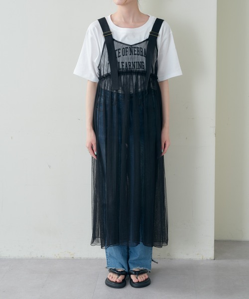 CIAOPANIC TYPY(チャオパニックティピー)の「■【マルチウェイ】ベルト付きチュールワンピース(ワンピース・レディース・グレー/オフホワイト/ブラック・MEDIUM/SMALL)」の5枚目の写真