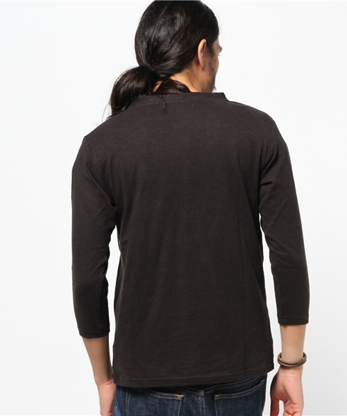 SEVENDAYS=SUNDAY(セブンデイズサンデイ)の「スラブ天竺 7分袖カーディガン(カーディガン/ボレロ・メンズ・オフホワイト/チャコールグレー/カーキ/ネイビー・SMALL/MEDIUM/LARGE)」の6枚目の写真