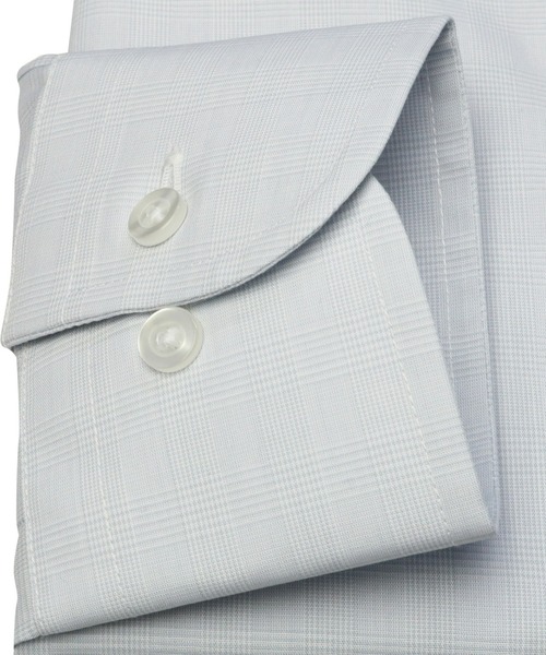 TOKYO SHIRTS（トウキョウシャツ）の「形態安定ノーアイロン ボタンダウン 長袖ビジネスワイシャツ（ビジネスシャツ・メンズ・グレー・首回り37cm-裄丈80cm/首回り39cm-裄丈80cm/首回り39cm-裄丈84cm/首回り41cm-裄丈82cm/首回り41cm-裄丈86cm/首回り42cm-裄丈82cm/首回り42cm-裄丈86cm/首回り43cm-裄丈82cm/首回り43cm-裄丈86cm/首回り37cm-裄丈84cm）」の3枚目の写真