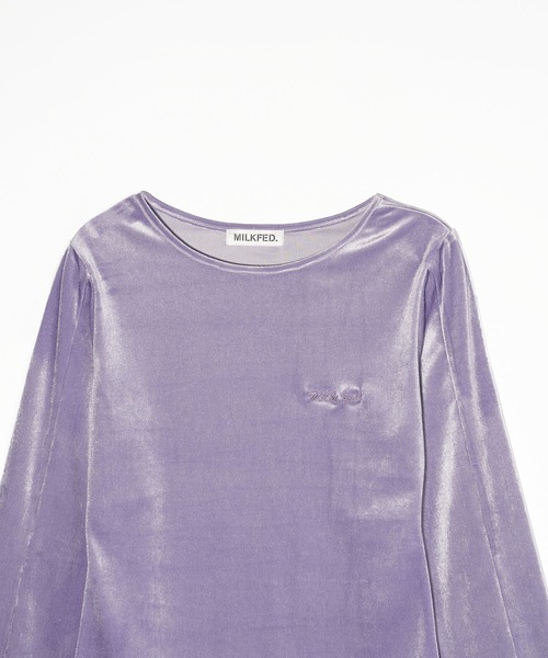 MILKFED.（ミルクフェド）の「VELOUR L/S TOP（Tシャツ/カットソー・レディース・グレー/チャコール/ライトパープル・ONE SIZE）」の10枚目の写真