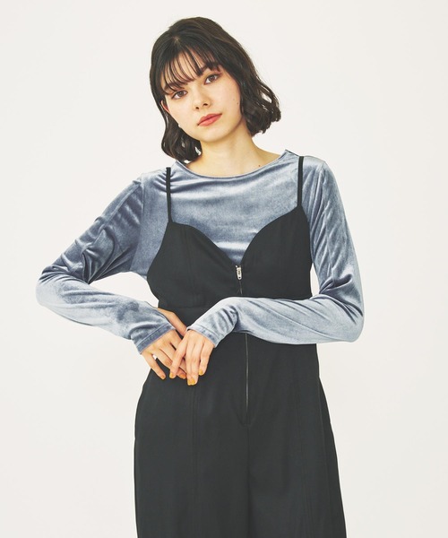 MILKFED.（ミルクフェド）の「VELOUR L/S TOP（Tシャツ/カットソー・レディース・グレー/チャコール/ライトパープル・ONE SIZE）」の15枚目の写真