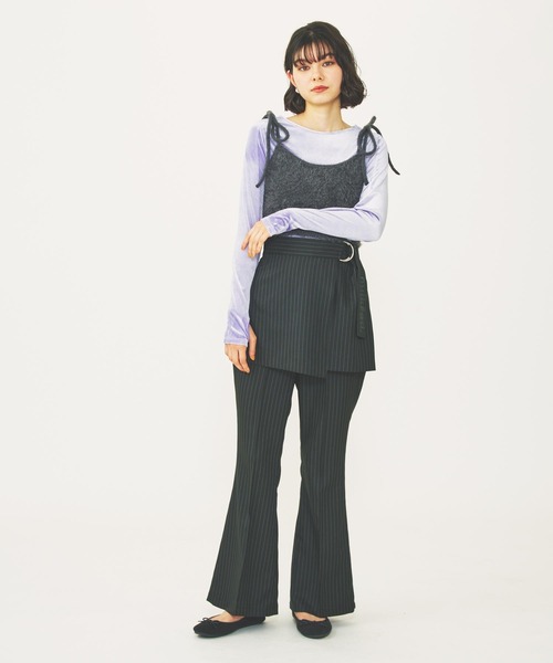 MILKFED.（ミルクフェド）の「VELOUR L/S TOP（Tシャツ/カットソー・レディース・グレー/チャコール/ライトパープル・ONE SIZE）」の14枚目の写真