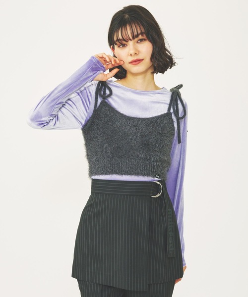 MILKFED.（ミルクフェド）の「VELOUR L/S TOP（Tシャツ/カットソー・レディース・グレー/チャコール/ライトパープル・ONE SIZE）」の12枚目の写真