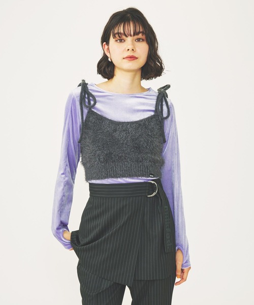 MILKFED.（ミルクフェド）の「VELOUR L/S TOP（Tシャツ/カットソー・レディース・グレー/チャコール/ライトパープル・ONE SIZE）」の13枚目の写真