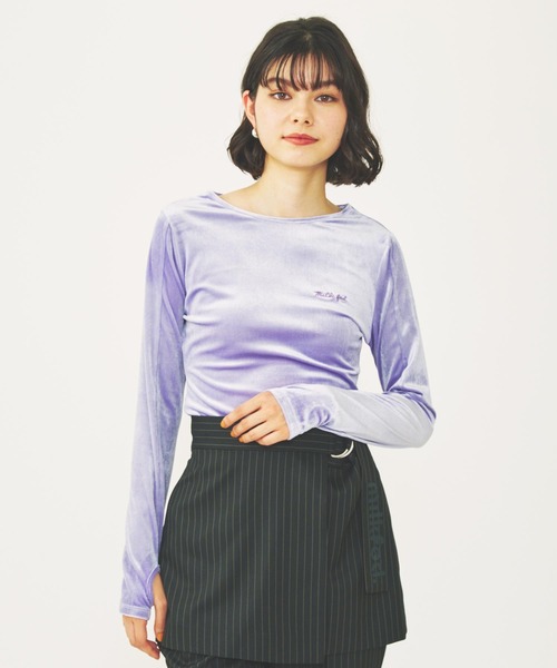 MILKFED.（ミルクフェド）の「VELOUR L/S TOP（Tシャツ/カットソー・レディース・グレー/チャコール/ライトパープル・ONE SIZE）」の19枚目の写真