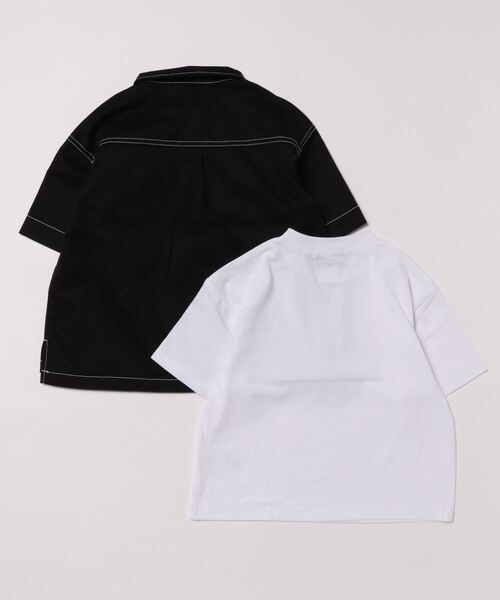 MPS(エムピーエス)の「MPS(エムピーエス)【冷感】ワイドシャツレイヤード(シャツ/ブラウス・キッズ・ブラック/ダークインディゴブルー・120/130/140/150/160)」の3枚目の写真