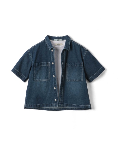 MPS(エムピーエス)の「MPS(エムピーエス)【冷感】ワイドシャツレイヤード(シャツ/ブラウス・キッズ・ブラック/ダークインディゴブルー・120/130/140/150/160)」の22枚目の写真
