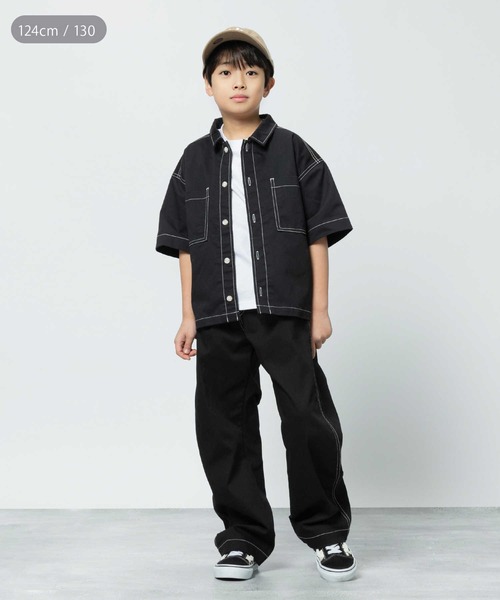 MPS(エムピーエス)の「MPS(エムピーエス)【冷感】ワイドシャツレイヤード(シャツ/ブラウス・キッズ・ブラック/ダークインディゴブルー・120/130/140/150/160)」の15枚目の写真