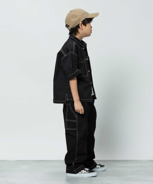 MPS(エムピーエス)の「MPS(エムピーエス)【冷感】ワイドシャツレイヤード(シャツ/ブラウス・キッズ・ブラック/ダークインディゴブルー・120/130/140/150/160)」の14枚目の写真
