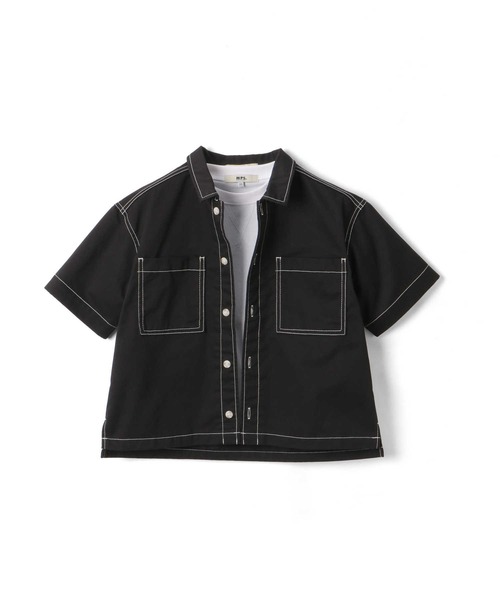 MPS(エムピーエス)の「MPS(エムピーエス)【冷感】ワイドシャツレイヤード(シャツ/ブラウス・キッズ・ブラック/ダークインディゴブルー・120/130/140/150/160)」の11枚目の写真