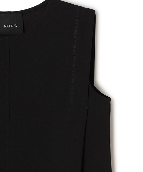 N.O.R.C(ノーク)の「ジョーゼットジャージタックスリーブプルオーバー(シャツ/ブラウス・レディース・ブラック/オフホワイト・フリー)」の12枚目の写真