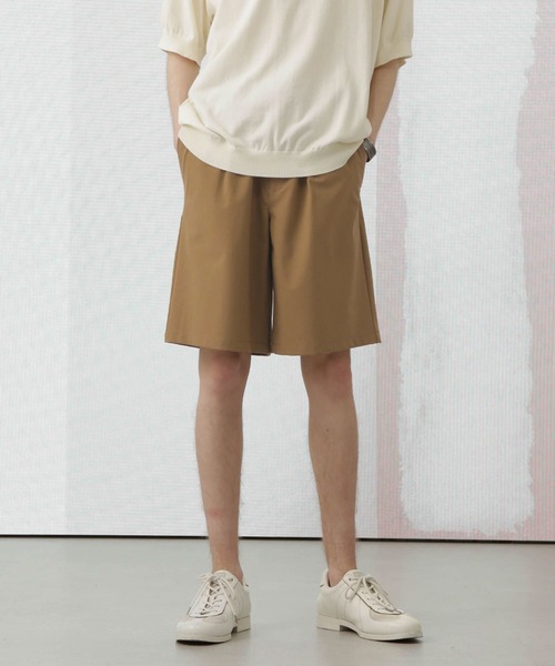 Apo(s)ture(アポスチャー)の「MATS-001/TRストレッチトロワンタックショートパンツ(その他パンツ・メンズ・グレー/ブラウン/ブラック/ベージュ・XS/S/M/L/XL)」の4枚目の写真