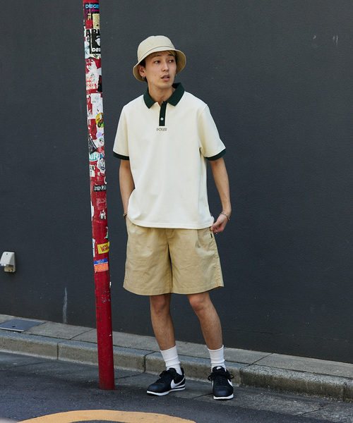 POLeR（ポーラー）の「POLeR / ポーラー 別注 TWO-TONE ポロシャツ（ポロシャツ・メンズ・アイボリー/ブラックミックス・LARGE/MEDIUM）」の3枚目の写真