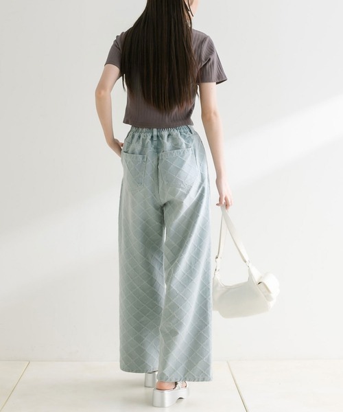 OLIVE des OLIVE（オリーブデオリーブ）の「【WEB限定】レースアップテレコトップス　1041060790（Tシャツ/カットソー・レディース・ブラック/サックスブルー/チャコールグレー/オフホワイト・FREE）」の17枚目の写真