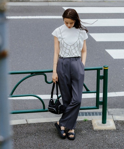 GLOBAL WORK（グローバルワーク）の「イージービスチェ/129558（ベスト・レディース・シルバー/ブラック・ONE SIZE）」の13枚目の写真