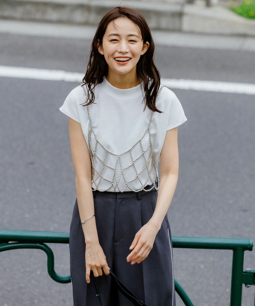 GLOBAL WORK（グローバルワーク）の「イージービスチェ/129558（ベスト・レディース・シルバー/ブラック・ONE SIZE）」の16枚目の写真