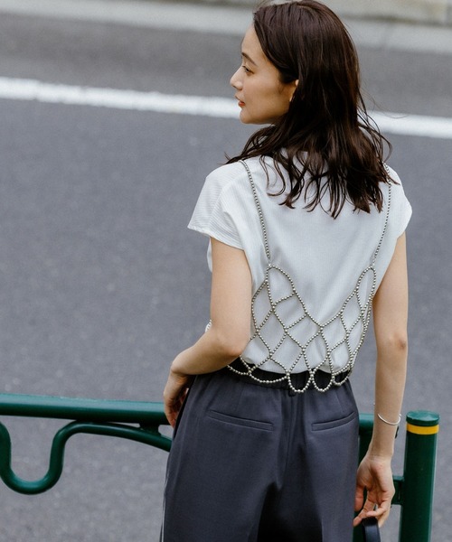 GLOBAL WORK（グローバルワーク）の「イージービスチェ/129558（ベスト・レディース・シルバー/ブラック・ONE SIZE）」の18枚目の写真