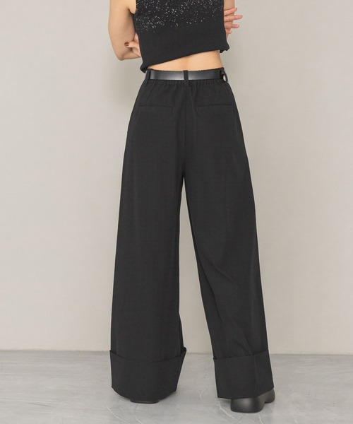 PAGEBOY（ページボーイ）の「ピケロールアップワイドパンツ（その他パンツ・レディース・ブラック/グレー/ベージュ・SMALL/MEDIUM）」の8枚目の写真