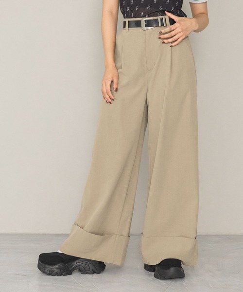 PAGEBOY（ページボーイ）の「ピケロールアップワイドパンツ（その他パンツ・レディース・ブラック/グレー/ベージュ・SMALL/MEDIUM）」の17枚目の写真