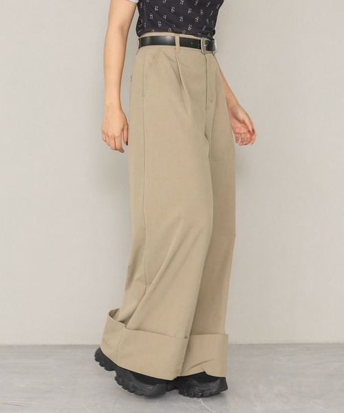 PAGEBOY（ページボーイ）の「ピケロールアップワイドパンツ（その他パンツ・レディース・ブラック/グレー/ベージュ・SMALL/MEDIUM）」の19枚目の写真