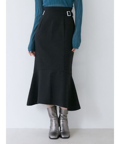 MURUA（ムルーア）の「サイドベルトマーメイドスカート（スカート・レディース・ブラック/ブルー/ブラウン・2/1）」の2枚目の写真