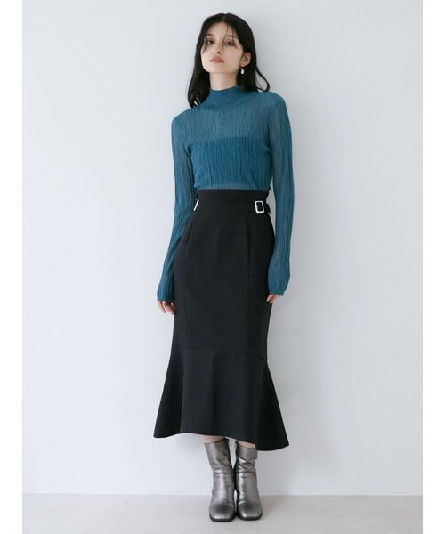 MURUA（ムルーア）の「サイドベルトマーメイドスカート（スカート・レディース・ブラック/ブルー/ブラウン・2/1）」の9枚目の写真