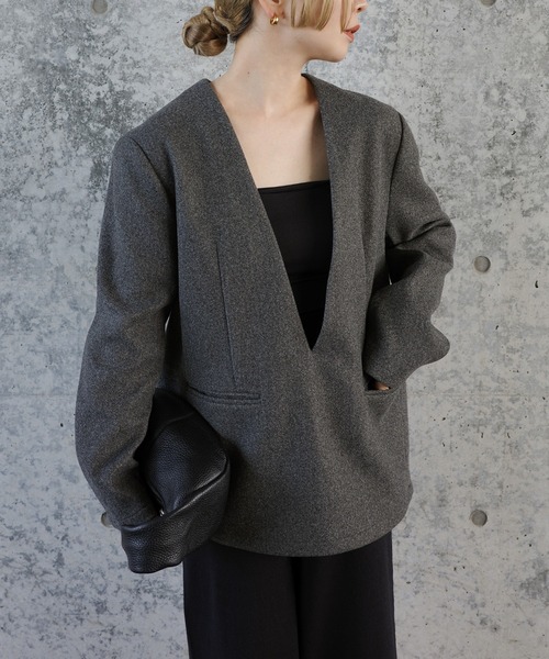 マディソンブルー ディープVネック プルオーバー DEEP V NECK TEE | CUT&SEWN | MADISONBLUE
