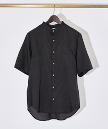 ABAHOUSE GRAY | 【Air Hole Stretch】エアリー ストレッチ バンドカラー 半袖 シャツ(シャツ/ブラウス)