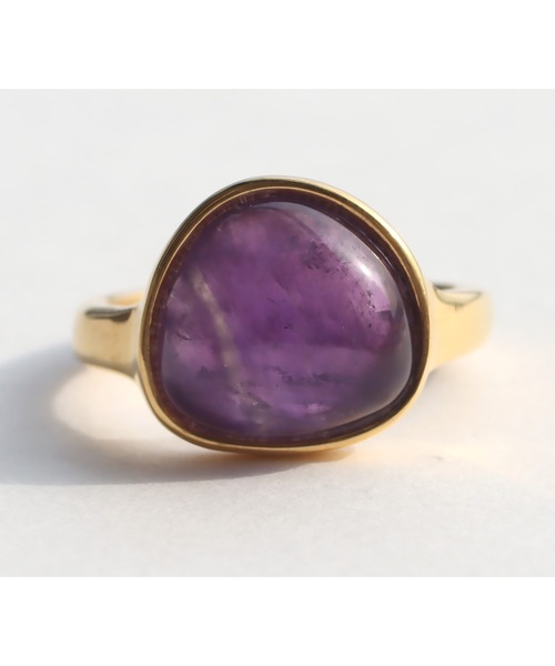 abaskdesign（アバスクデザイン）の「金属アレルギー対応 天然石 パワーストーンキャンディーリング（リング・レディース・グリーン/ブラウン/ピンク/イエロー/オレンジ/パープル/ライトブルー/ブラック・14号/9号/11号/16号）」の19枚目の写真