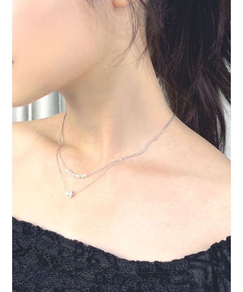 RESEXXY（リゼクシー）の「2連パールネックレス（ネックレス・レディース・シルバー/ゴールド・FREE）」の2枚目の写真