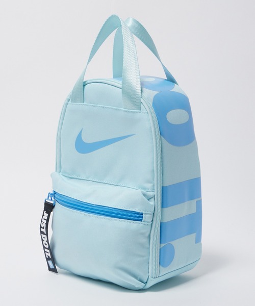NIKE(ナイキ)の「NIKE/フラッグナイキ NAN JDI ZIPPULL LUNCH BAG ランチバック(ハンドバッグ・メンズ・グリーン/ライトブルー・FREE)」の1枚目の写真