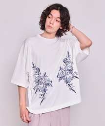 JUNRED | フラワー刺繍オーバーサイズTシャツ(Tシャツ/カットソー)