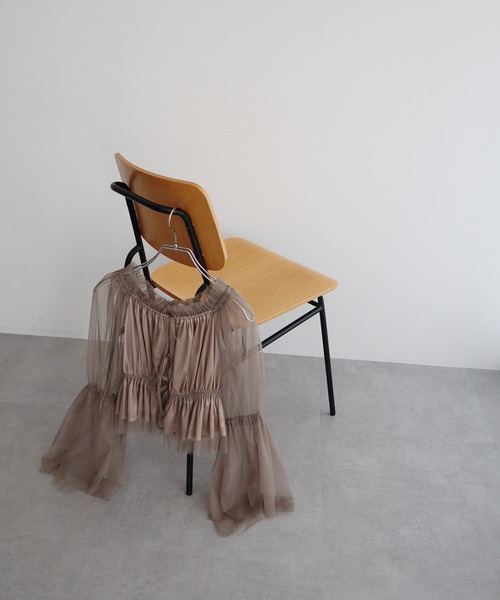 earth music&ecology（アースミュージックアンドエコロジー）の「チュールブラウス（シャツ/ブラウス・レディース・ピンク/グレイッシュベージュ/アイボリー・FREE）」の14枚目の写真