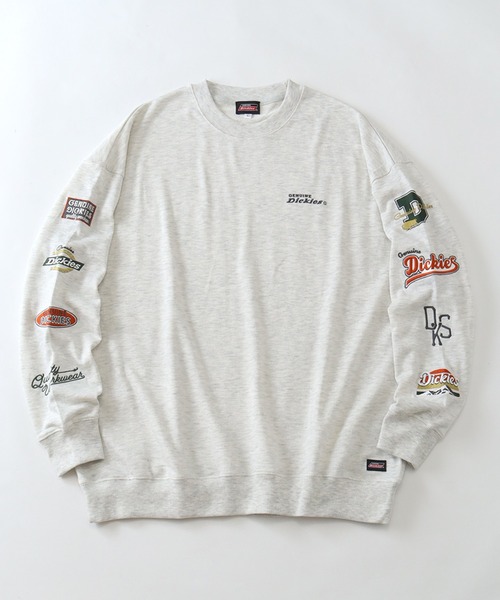 Dickies(ディッキーズ)の「【GENUINE DICKIES/ジェニュインディッキーズ】スリーブ刺繍ロゴ スウェット トレーナー(スウェット・レディース・オートミール/スミクロ/杢グレー・M/L)」の1枚目の写真