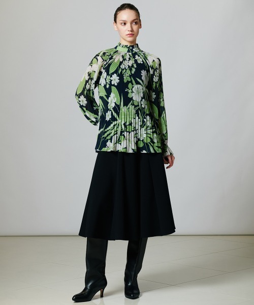 Sov. Sov. / シフォンプリーツブラウス Sov. / フラワーシフォンプリーツブラウス