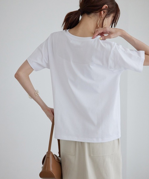 ROPE' PICNIC（ロペピクニック）の「RENUフォトTシャツ/冷感（Tシャツ/カットソー・レディース・ホワイト系その他2/ブラック/ホワイト系その他・38）」の17枚目の写真