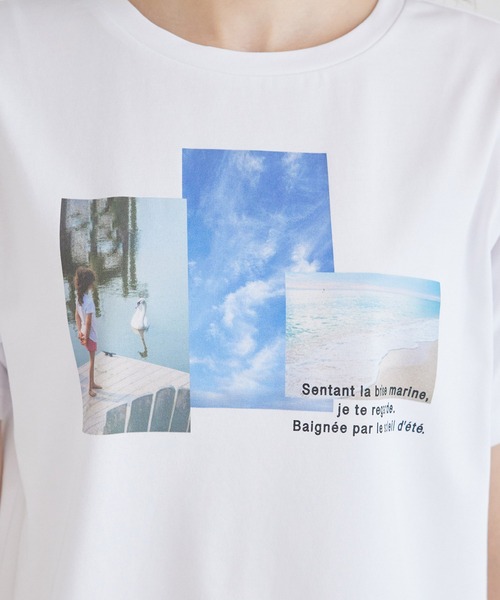 ROPE' PICNIC（ロペピクニック）の「RENUフォトTシャツ/冷感（Tシャツ/カットソー・レディース・ホワイト系その他2/ブラック/ホワイト系その他・38）」の12枚目の写真