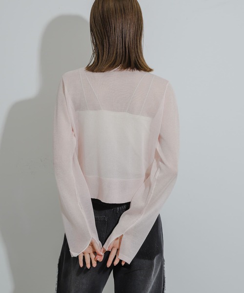 SENSE OF PLACE by URBAN RESEARCH(センスオブプレイスバイアーバンリサーチ)の「シシュウコンパクトニットカーディガン(カーディガン/ボレロ・レディース・ブラック/アイボリー/ピンク/ブルー・ONE)」の17枚目の写真