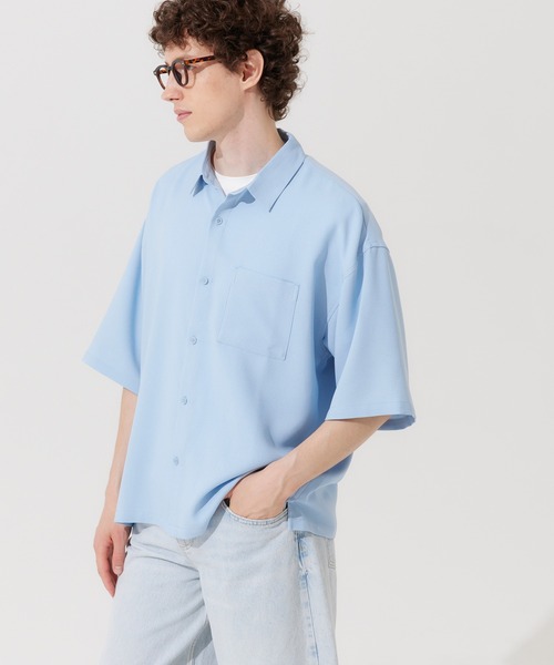 coca（coca）（コカ）の「半袖パナマシャツ（シャツ/ブラウス・メンズ・ホワイト/ライトブルー・M/L）」の7枚目の写真