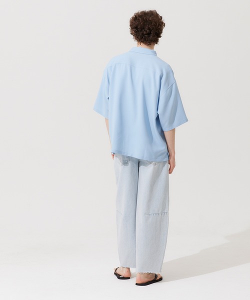 coca（coca）（コカ）の「半袖パナマシャツ（シャツ/ブラウス・メンズ・ホワイト/ライトブルー・M/L）」の6枚目の写真