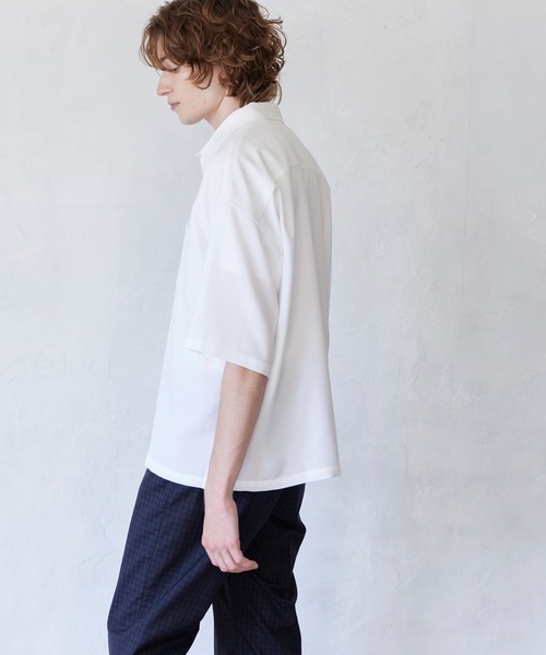 coca（coca）（コカ）の「半袖パナマシャツ（シャツ/ブラウス・メンズ・ホワイト/ライトブルー・M/L）」の4枚目の写真